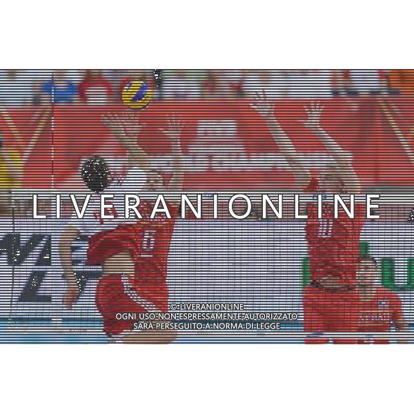 14.09.2014 - Lodz , Atlas Arena , siatkowka , Mistrzostwa Swiata 2014 , grupa E Polska (biale) - Francja (czerwone) , FIVB Men\'s World Championship , pool E Poland (white) - France (red) N/Z Mateusz Mika , Benjamin Toniutti , Kevin Le Roux Fot. Mariusz Palczynski / MPAimages.com / NEWSPIX.PL --- Newspix.pl /Agenzia Aldo Liverani sas - ITALY ONLY - Polonia - Francia Campionati Mondiali Volley maschile FIVB pallavolo Polonia 2014 *** Local Caption *** www.newspix.pl mail us: info@newspix.pl call us: 0048 022 23 22 222 --- Polish Picture Agency by Ringier Axel Springer Poland