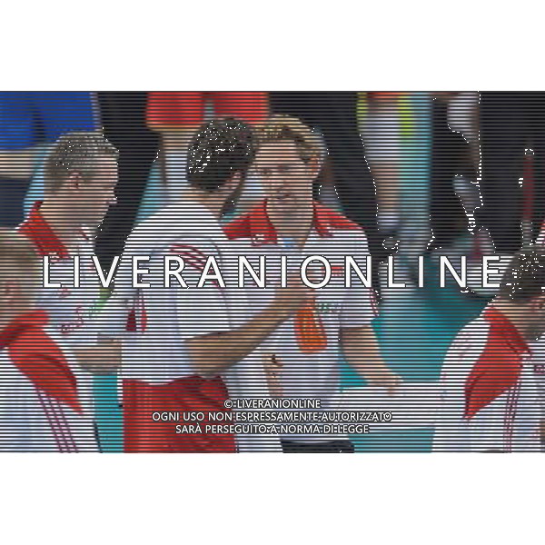 14.09.2014 - Lodz , Atlas Arena , siatkowka , Mistrzostwa Swiata 2014 , grupa E Polska (biale) - Francja (czerwone) , FIVB Men\'s World Championship , pool E Poland (white) - France (red) N/Z Stephane Antiga Fot. Mariusz Palczynski / MPAimages.com / NEWSPIX.PL --- Newspix.pl /Agenzia Aldo Liverani sas - ITALY ONLY - Polonia - Francia Campionati Mondiali Volley maschile FIVB pallavolo Polonia 2014 *** Local Caption *** www.newspix.pl mail us: info@newspix.pl call us: 0048 022 23 22 222 --- Polish Picture Agency by Ringier Axel Springer Poland