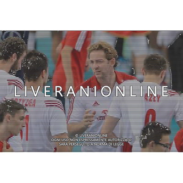 14.09.2014 - Lodz , Atlas Arena , siatkowka , Mistrzostwa Swiata 2014 , grupa E Polska (biale) - Francja (czerwone) , FIVB Men\'s World Championship , pool E Poland (white) - France (red) N/Z Fabian Drzyzga , Stephane Antiga , Mariusz Wlazly Fot. Mariusz Palczynski / MPAimages.com / NEWSPIX.PL --- Newspix.pl /Agenzia Aldo Liverani sas - ITALY ONLY - Polonia - Francia Campionati Mondiali Volley maschile FIVB pallavolo Polonia 2014 *** Local Caption *** www.newspix.pl mail us: info@newspix.pl call us: 0048 022 23 22 222 --- Polish Picture Agency by Ringier Axel Springer Poland