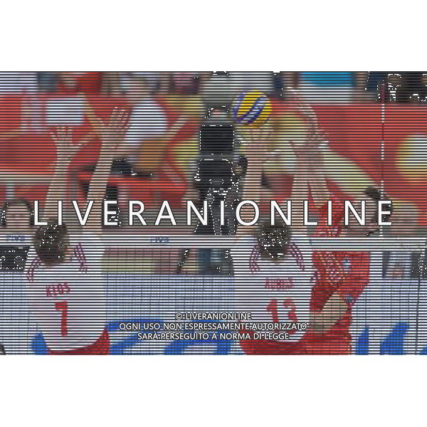 14.09.2014 - Lodz , Atlas Arena , siatkowka , Mistrzostwa Swiata 2014 , grupa E Polska (biale) - Francja (czerwone) , FIVB Men\'s World Championship , pool E Poland (white) - France (red) N/Z Karol Klos , Michal Kubiak , Nicolas Marechal Fot. Mariusz Palczynski / MPAimages.com / NEWSPIX.PL --- Newspix.pl /Agenzia Aldo Liverani sas - ITALY ONLY - Polonia - Francia Campionati Mondiali Volley maschile FIVB pallavolo Polonia 2014 *** Local Caption *** www.newspix.pl mail us: info@newspix.pl call us: 0048 022 23 22 222 --- Polish Picture Agency by Ringier Axel Springer Poland