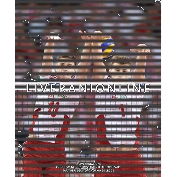 2014.09.14 LODZ VOLLEYBALL MEN\'S CHAMPIONSHIP POLAND 2014 SECOND ROUND POOL E POLAND VS FRANCE MARIUSZ WLAZLY PIOTR NOWAKOWSKI 2014.09.14 LODZ SIATKOWKA MEZCZYZN MISTRZOSTWA SWIATA POLSKA 2014 RUNDA PIERWSZA GRUPA E POLSKA - FRANCJA N/Z MARIUSZ WLAZLY PIOTR NOWAKOWSKI FOTO LUKASZ LASKOWSKI / PRESSFOCUS / NEWSPIX.PL --- Newspix.pl /Agenzia Aldo Liverani sas - ITALY ONLY - Polonia - Francia Campionati Mondiali Volley maschile FIVB pallavolo Polonia 2014 *** Local Caption *** www.newspix.pl mail us: info@newspix.pl call us: 0048 022 23 22 222 --- Polish Picture Agency by Ringier Axel Springer Poland