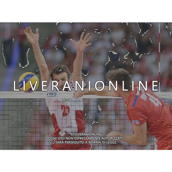 2014.09.14 LODZ VOLLEYBALL MEN\'S CHAMPIONSHIP POLAND 2014 SECOND ROUND POOL E POLAND VS FRANCE MATEUSZ MIKA ANTONIN ROUZIER 2014.09.14 LODZ SIATKOWKA MEZCZYZN MISTRZOSTWA SWIATA POLSKA 2014 RUNDA PIERWSZA GRUPA E POLSKA - FRANCJA N/Z MATEUSZ MIKA ANTONIN ROUZIER FOTO LUKASZ LASKOWSKI / PRESSFOCUS / NEWSPIX.PL --- Newspix.pl /Agenzia Aldo Liverani sas - ITALY ONLY - Polonia - Francia Campionati Mondiali Volley maschile FIVB pallavolo Polonia 2014 *** Local Caption *** www.newspix.pl mail us: info@newspix.pl call us: 0048 022 23 22 222 --- Polish Picture Agency by Ringier Axel Springer Poland