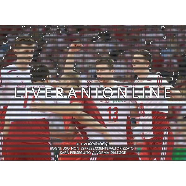 2014.09.14 LODZ VOLLEYBALL MEN\'S CHAMPIONSHIP POLAND 2014 SECOND ROUND POOL E POLAND VS FRANCE RADOSC EMOCJE PIOTR NOWAKOWSKI FABIAN DRZYZGA PAWEL ZATORSKI MICHAL KUBIAK MARIUSZ WLAZLY 2014.09.14 LODZ SIATKOWKA MEZCZYZN MISTRZOSTWA SWIATA POLSKA 2014 RUNDA PIERWSZA GRUPA E POLSKA - FRANCJA N/Z RADOSC EMOCJE PIOTR NOWAKOWSKI FABIAN DRZYZGA PAWEL ZATORSKI MICHAL KUBIAK MARIUSZ WLAZLY FOTO LUKASZ LASKOWSKI / PRESSFOCUS / NEWSPIX.PL --- Newspix.pl /Agenzia Aldo Liverani sas - ITALY ONLY - Polonia - Francia Campionati Mondiali Volley maschile FIVB pallavolo Polonia 2014 *** Local Caption *** www.newspix.pl mail us: info@newspix.pl call us: 0048 022 23 22 222 --- Polish Picture Agency by Ringier Axel Springer Poland