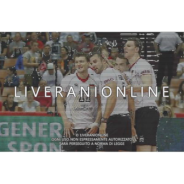 14.09.2014 - Katowice , Mistrzostwa Swiata . POLAND, FIVB Volleyball Men\'s World Championship 2014 . Niemcy (bialo-czarne - Kanada (czerwone) n/z. radosc siatkarzy Niemiec po 2 secie - z okazji awansu do czolowej 6 mistrzostw . Fot. Tomasz Wantula / EDYTOR.net / NEWSPIX.PL --- Newspix.pl /Agenzia Aldo Liverani sas - ITALY ONLY - Germania - Canada Campionati Mondiali Volley maschile FIVB pallavolo Polonia 2014 *** Local Caption *** www.newspix.pl mail us: info@newspix.pl call us: 0048 022 23 22 222 --- Polish Picture Agency by Ringier Axel Springer Poland