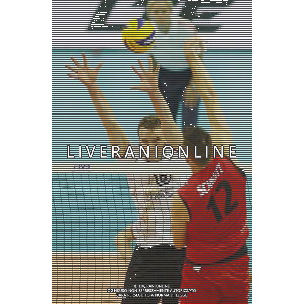 14.09.2014 - Katowice , Mistrzostwa Swiata . POLAND, FIVB Volleyball Men\'s World Championship 2014 . Niemcy (bialo-czarne - Kanada (czerwone) n/z. Denys Kaliberda . Fot. Tomasz Wantula / EDYTOR.net / NEWSPIX.PL --- Newspix.pl /Agenzia Aldo Liverani sas - ITALY ONLY - Germania - Canada Campionati Mondiali Volley maschile FIVB pallavolo Polonia 2014 *** Local Caption *** www.newspix.pl mail us: info@newspix.pl call us: 0048 022 23 22 222 --- Polish Picture Agency by Ringier Axel Springer Poland