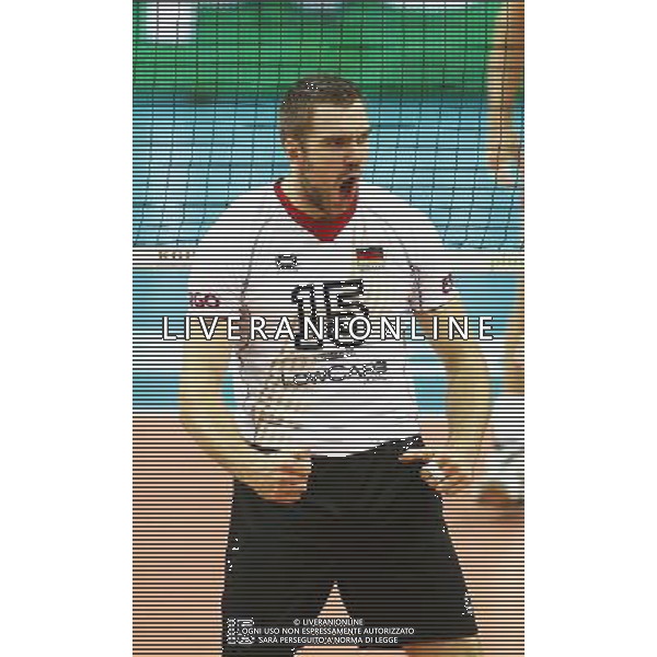 14.09.2014 - Katowice , Mistrzostwa Swiata . POLAND, FIVB Volleyball Men\'s World Championship 2014 . Niemcy (bialo-czarne - Kanada (czerwone) n/z. Tim Broshog radosc . Fot. Tomasz Wantula / EDYTOR.net / NEWSPIX.PL --- Newspix.pl /Agenzia Aldo Liverani sas - ITALY ONLY - Germania - Canada Campionati Mondiali Volley maschile FIVB pallavolo Polonia 2014 *** Local Caption *** www.newspix.pl mail us: info@newspix.pl call us: 0048 022 23 22 222 --- Polish Picture Agency by Ringier Axel Springer Poland