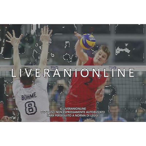 14.09.2014 - Katowice , Mistrzostwa Swiata . POLAND, FIVB Volleyball Men\'s World Championship 2014 . Niemcy (bialo-czarne - Kanada (czerwone) n/z. John Gordon Perrin . Fot. Tomasz Wantula / EDYTOR.net / NEWSPIX.PL --- Newspix.pl /Agenzia Aldo Liverani sas - ITALY ONLY - Germania - Canada Campionati Mondiali Volley maschile FIVB pallavolo Polonia 2014 *** Local Caption *** www.newspix.pl mail us: info@newspix.pl call us: 0048 022 23 22 222 --- Polish Picture Agency by Ringier Axel Springer Poland
