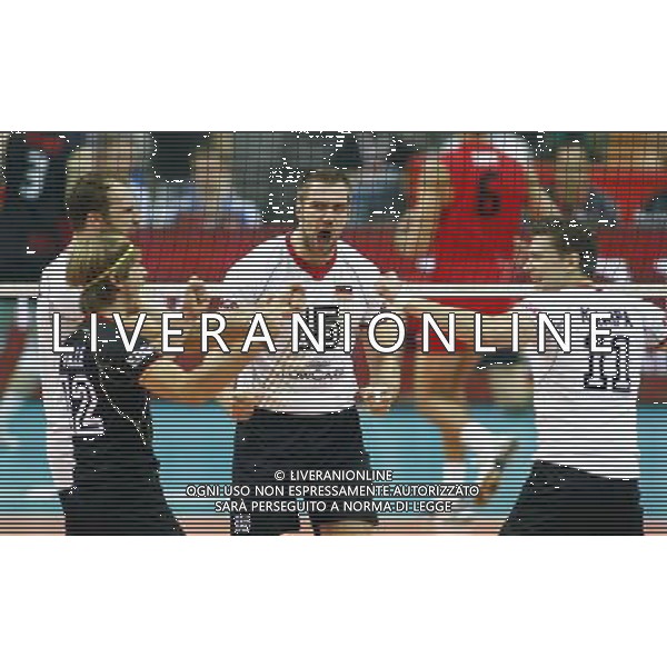 14.09.2014 - Katowice , Mistrzostwa Swiata . POLAND, FIVB Volleyball Men\'s World Championship 2014 . Niemcy (bialo-czarne - Kanada (czerwone) n/z. radosc siatkarzy Niemiec . Fot. Tomasz Wantula / EDYTOR.net / NEWSPIX.PL --- Newspix.pl /Agenzia Aldo Liverani sas - ITALY ONLY - Germania - Canada Campionati Mondiali Volley maschile FIVB pallavolo Polonia 2014 *** Local Caption *** www.newspix.pl mail us: info@newspix.pl call us: 0048 022 23 22 222 --- Polish Picture Agency by Ringier Axel Springer Poland
