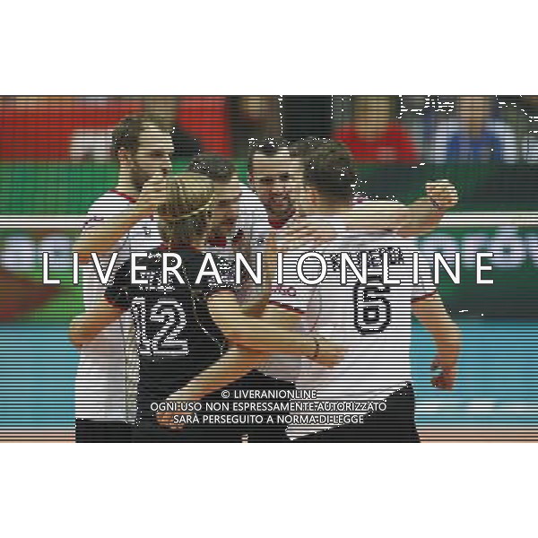 14.09.2014 - Katowice , Mistrzostwa Swiata . POLAND, FIVB Volleyball Men\'s World Championship 2014 . Niemcy (bialo-czarne - Kanada (czerwone) n/z. radosc siatkarzy Niemiec . Fot. Tomasz Wantula / EDYTOR.net / NEWSPIX.PL --- Newspix.pl /Agenzia Aldo Liverani sas - ITALY ONLY - Germania - Canada Campionati Mondiali Volley maschile FIVB pallavolo Polonia 2014 *** Local Caption *** www.newspix.pl mail us: info@newspix.pl call us: 0048 022 23 22 222 --- Polish Picture Agency by Ringier Axel Springer Poland