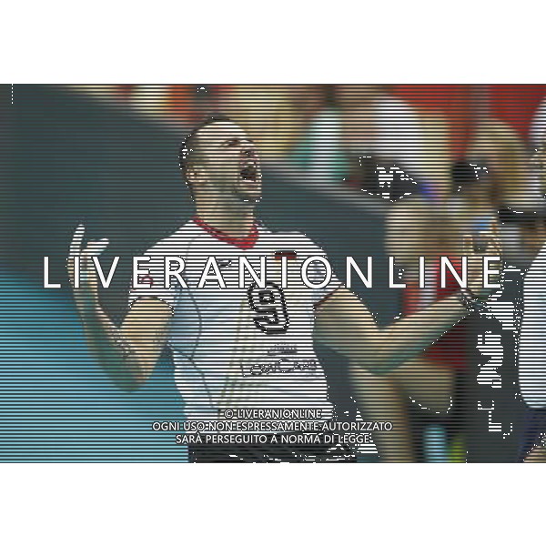 14.09.2014 - Katowice , Mistrzostwa Swiata . POLAND, FIVB Volleyball Men\'s World Championship 2014 . Niemcy (bialo-czarne - Kanada (czerwone) n/z. Gyorgy Grozer radosc . Fot. Tomasz Wantula / EDYTOR.net / NEWSPIX.PL --- Newspix.pl /Agenzia Aldo Liverani sas - ITALY ONLY - Germania - Canada Campionati Mondiali Volley maschile FIVB pallavolo Polonia 2014 *** Local Caption *** www.newspix.pl mail us: info@newspix.pl call us: 0048 022 23 22 222 --- Polish Picture Agency by Ringier Axel Springer Poland
