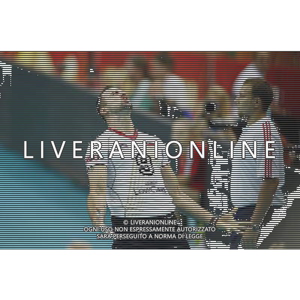 14.09.2014 - Katowice , Mistrzostwa Swiata . POLAND, FIVB Volleyball Men\'s World Championship 2014 . Niemcy (bialo-czarne - Kanada (czerwone) n/z. Gyorgy Grozer radosc . Fot. Tomasz Wantula / EDYTOR.net / NEWSPIX.PL --- Newspix.pl /Agenzia Aldo Liverani sas - ITALY ONLY - Germania - Canada Campionati Mondiali Volley maschile FIVB pallavolo Polonia 2014 *** Local Caption *** www.newspix.pl mail us: info@newspix.pl call us: 0048 022 23 22 222 --- Polish Picture Agency by Ringier Axel Springer Poland