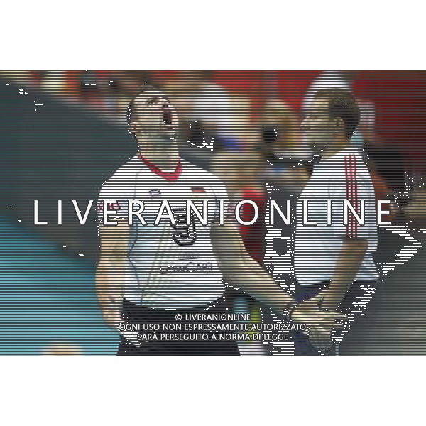 14.09.2014 - Katowice , Mistrzostwa Swiata . POLAND, FIVB Volleyball Men\'s World Championship 2014 . Niemcy (bialo-czarne - Kanada (czerwone) n/z. Gyorgy Grozer radosc . Fot. Tomasz Wantula / EDYTOR.net / NEWSPIX.PL --- Newspix.pl /Agenzia Aldo Liverani sas - ITALY ONLY - Germania - Canada Campionati Mondiali Volley maschile FIVB pallavolo Polonia 2014 *** Local Caption *** www.newspix.pl mail us: info@newspix.pl call us: 0048 022 23 22 222 --- Polish Picture Agency by Ringier Axel Springer Poland