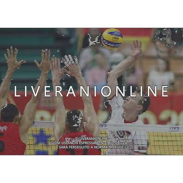 14.09.2014 - Katowice , Mistrzostwa Swiata . POLAND, FIVB Volleyball Men\'s World Championship 2014 . Niemcy (bialo-czarne - Kanada (czerwone) n/z. Denys Kaliberda . Fot. Tomasz Wantula / EDYTOR.net / NEWSPIX.PL --- Newspix.pl /Agenzia Aldo Liverani sas - ITALY ONLY - Germania - Canada Campionati Mondiali Volley maschile FIVB pallavolo Polonia 2014 *** Local Caption *** www.newspix.pl mail us: info@newspix.pl call us: 0048 022 23 22 222 --- Polish Picture Agency by Ringier Axel Springer Poland