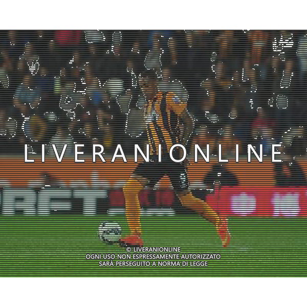 Hull CityÕs Abel Hernandez Photographer Chris Vaughan/CameraSport Football - Barclays Premiership - Hull City v West Ham United - Monday 15th September 2014 - Kingston Communications Stadium - Hull © CameraSport - 43 Linden Ave. Countesthorpe. Leicester. England. LE8 5PG - Tel: +44 (0) 116 277 4147 - admin@camerasport.com - www.camerasport.com /Agenzia Aldo Liverani sas - ITALY ONLY - EDITORIAL USE ONLY