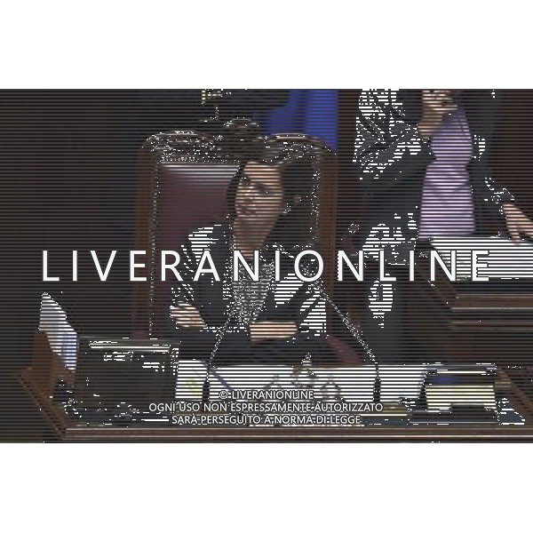 Camera, Matteo Renzi spiega il programma dei \'mille giorni\' del suo governo a Montecitorio Roma 16 settembre 2014 nella foto Laura Boldrini ©Corradetti/Agenzia Aldo Liverani sas