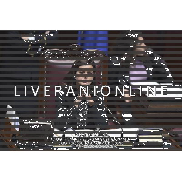 Camera, Matteo Renzi spiega il programma dei \'mille giorni\' del suo governo a Montecitorio Roma 16 settembre 2014 nella foto Laura Boldrini ©Corradetti/Agenzia Aldo Liverani sas