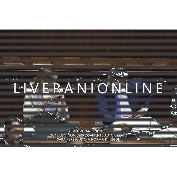Camera, Matteo Renzi spiega il programma dei \'mille giorni\' del suo governo a Montecitorio Roma 16 settembre 2014 nella foto con MariaElena Boschi ©Corradetti/Agenzia Aldo Liverani sas