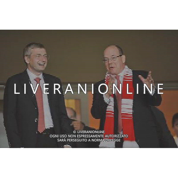Dmitri Rybolovlev / Prince Albert II - 16.09.2014 - Monaco / Bayer Leverkusen - Champions League Photo : Neal Simpson / Icon Sport AG ALDO LIVERANI SAS ONLY ITALY