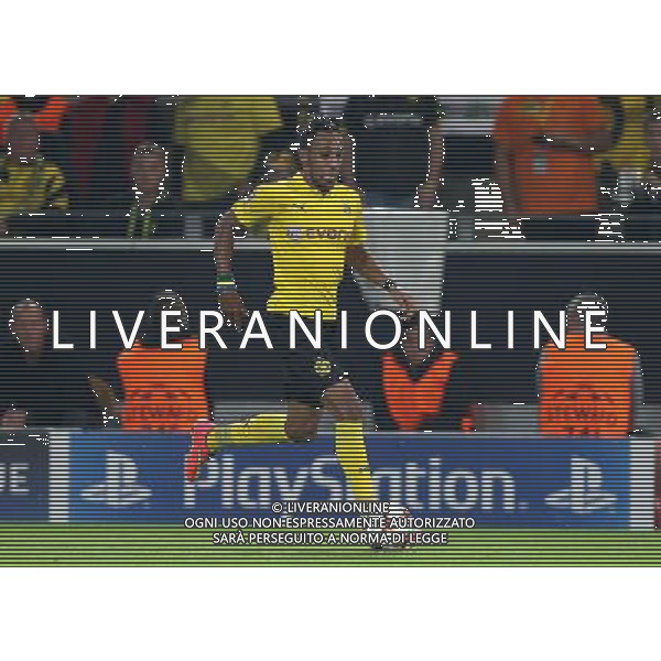 Fu§ball, firo : 16.09.2014 Uefa Champions League, Saison 2014/2015, Gruppenphase BVB, Borussia Dortmund, Arsenal London, 2:0 Einzelaktion, Pierre-Emerick AUBAMEYANG, BVB Borussia Dortmund, ganze Figur, $worldrightsEs gelten unsere AGB, einsehbar auf www.firosportphoto.de, copyright by firo sportphoto: Coesfelder Str. 207 D-48249 DŸlmen www.firosportphoto.de mail@firosportphoto.de (V o l k s b a n k B o c h u m - W i t t e n ) BLZ.: 430 601 29 Kt. Nr.: 341 117 100 Tel:Ê +49-2594-9916004 Fax:Ê+49-2594-9916005 AG ALDO LIVERANI SAS ONLY ITALY
