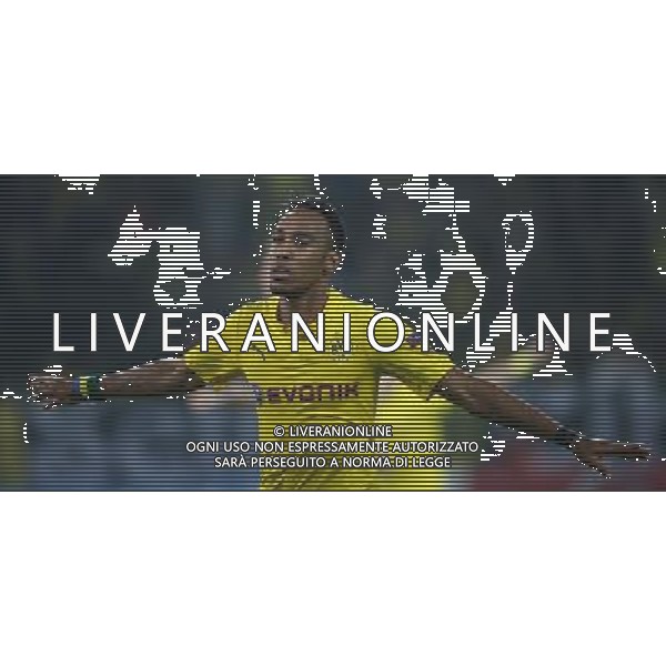 firo : 16.09.2014 Fu§ball, Champions League Saison 2014/2015, BVB Borussia Dortmund - Arsenal London Jubel Tor 2:0 Pierre-Emerick Aubameyang $worldrights,Es gelten unsere AGB, einsehbar auf www.firosportphoto.de, copyright by firo sportphoto: Coesfelder Str. 207 D-48249 DŸlmen www.firosportphoto.de mail@firosportphoto.de (V o l k s b a n k B o c h u m - W i t t e n ) BLZ.: 430 601 29 Kt. Nr.: 341 117 100 Tel:Ê +49-2594-9916004 Fax:Ê+49-2594-9916005 AG ALDO LIVERANI SAS ONLY ITALY