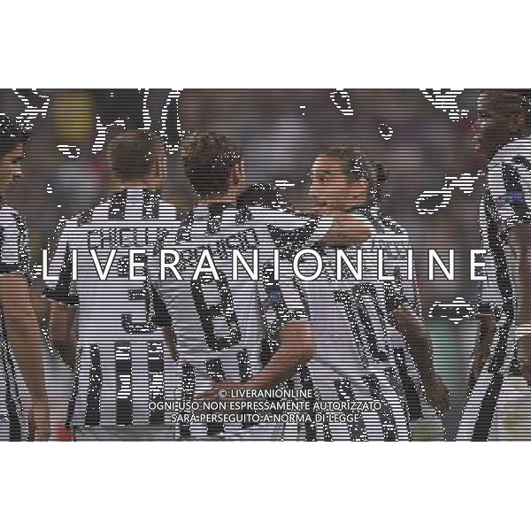 Torino 16-09-2014 - Juventus Stadium Juventus vs Malmo - Uefa Champions League 2014-2015 Nella foto: esultanza Tevez dopo il secondo gol foto federico tardito-ag aldo liverani sas