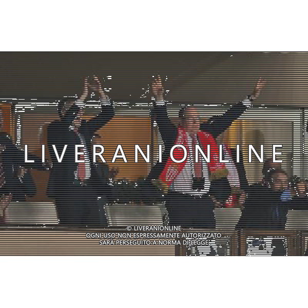 Dmitri Rybolovlev / Prince Albert II - 16.09.2014 - Monaco / Bayer Leverkusen - Champions League Photo : Neal Simpson / Icon Sport AG ALDO LIVERANI SAS ONLY ITALY