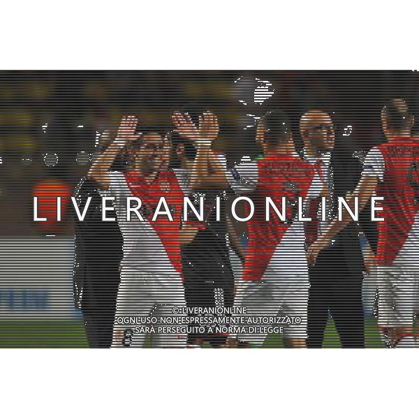 Joao Moutinho / Layvin Kurzawa - 16.09.2014 - Monaco / Bayer Leverkusen - Champions League Photo : Neal Simpson / Icon Sport AG ALDO LIVERANI SAS ONLY ITALY
