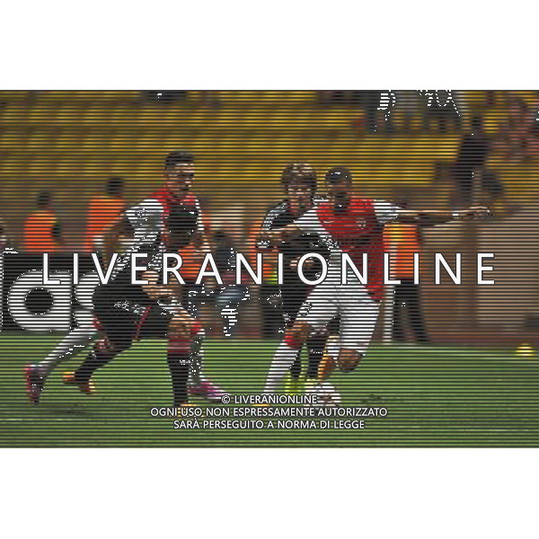 Layvin Kurzawa / Karim Bellarabi - 16.09.2014 - Monaco / Bayer Leverkusen - Champions League Photo : Neal Simpson / Icon Sport AG ALDO LIVERANI SAS ONLY ITALY