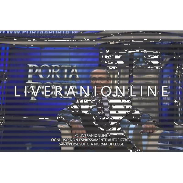Il Ministro PierCarlo Padoan ospite della trasmissione televisiva \'Porta a Porta\' Rai1 - Roma 16 settembre 2014 ©Corradetti/Agenzia Aldo Liverani sas
