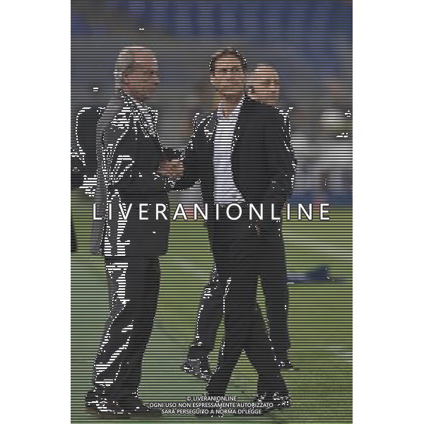 Roma - 17/09/2014 - Stadio Olimpico - Uefa Champions League 2014/2015 - AS Roma vs CSKA Mosca - nella foto: sabatini e Garcia / Ph Fabrizio Corradetti - Ag. Aldo Liverani sas