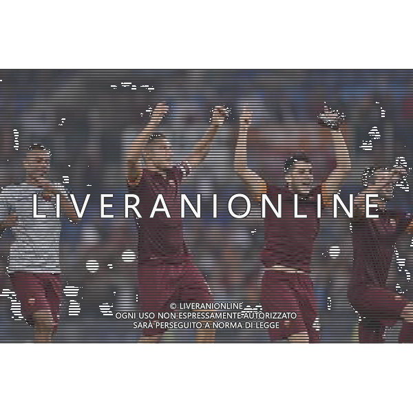 Roma - 17/09/2014 - Stadio Olimpico - Uefa Champions League 2014/2015 - AS Roma vs CSKA Mosca - nella foto: esultanza a fine gara / Ph Fabrizio Corradetti - Ag. Aldo Liverani sas