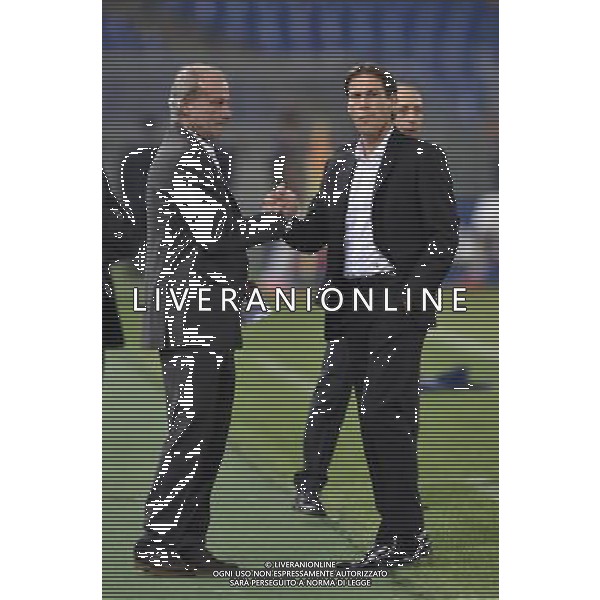 Roma - 17/09/2014 - Stadio Olimpico - Uefa Champions League 2014/2015 - AS Roma vs CSKA Mosca - nella foto: Walter Sabatini e Rudi Garcia / Ph Fabrizio Corradetti - Ag. Aldo Liverani sas
