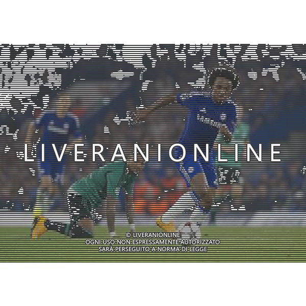 Chelsea\'s Willian in action during todays match Photographer Ashley Western/CameraSport Football - UEFA Champions League Group G - Chelsea v Schalke - Wednesday 17th September 2014 - Stamford Bridge - London © CameraSport - 43 Linden Ave. Countesthorpe. Leicester. England. LE8 5PG - Tel: +44 (0) 116 277 4147 - admin@camerasport.com - www.camerasport.com /Agenzia Aldo Liverani sas - ITALY ONLY - EDITORIAL USE ONLY