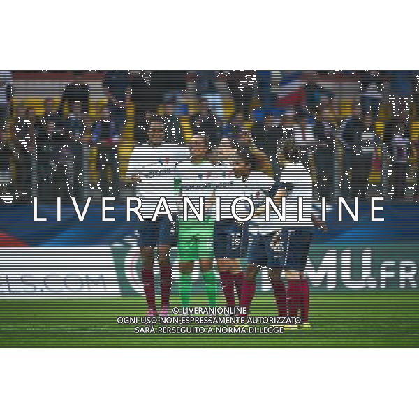 Joie Wendie RENARD / Sarah BOUHADDI / Elise BUSSAGLIA / Laura GEORGES / Sabrina DELANNOY - 17.09.2014 - France / Finlande - Eliminatoire Coupe du Monde 2015 - Photo : Fred Porcu / Icon Sport /Agenzia Aldo Liverani sas - ITALY ONLY - Francia Vs Finlandia partita calcio nazionale femminile qualificazioni mondiali 2015