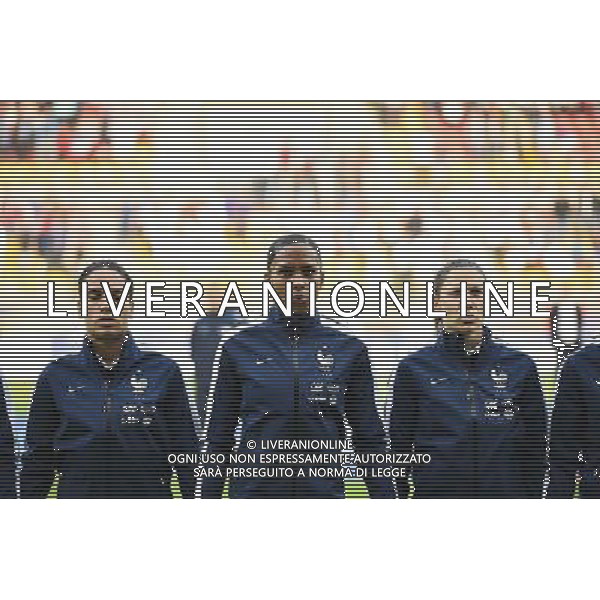Amel MAJRI / Marie Laure DELIE / Elise BUSAGLIA - 17.09.2014 - France / Finlande - Eliminatoires Coupe du Monde 2015 Photo : Fred Porcu / Icon Sport /Agenzia Aldo Liverani sas - ITALY ONLY - Francia Vs Finlandia partita calcio nazionale femminile qualificazioni mondiali 2015