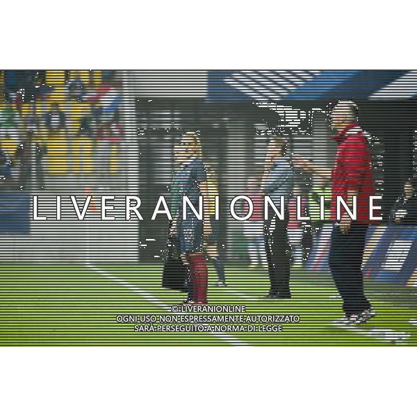 Kheira HAMRAOUI / Philippe BERGEROO - 17.09.2014 - France / Finlande - Eliminatoires Coupe du Monde 2015 Photo : Fred Porcu / Icon Sport /Agenzia Aldo Liverani sas - ITALY ONLY - Francia Vs Finlandia partita calcio nazionale femminile qualificazioni mondiali 2015