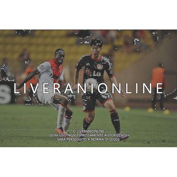 Geoffrey Kondogbia / Son Heung Min - 16.09.2014 - Monaco / Bayer Leverkusen - Champions League Photo : Neal Simpson / Icon Sport /Agenzia Aldo Liverani sas - ITALY ONLY - EDITORIAL USE ONLY
