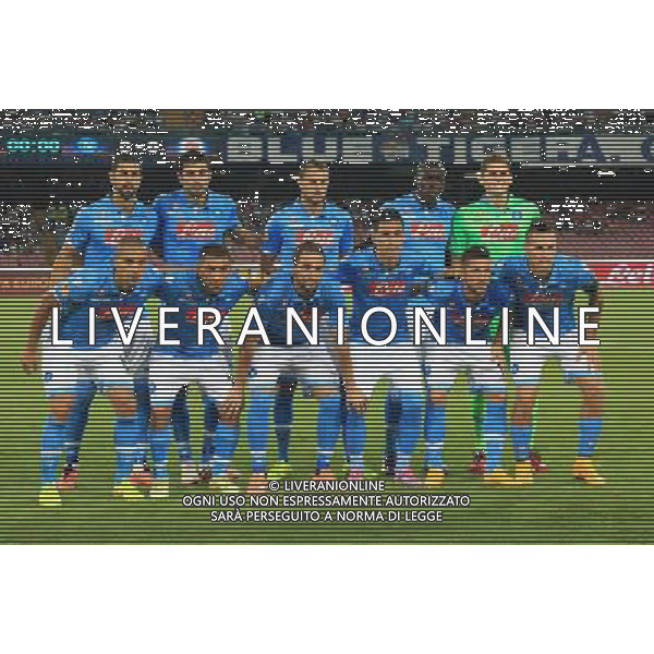 NAPOLI - SPARTA PRAGA UEFA EUROPA LEAGUE 18 SETTEMBRE 2014 NELLA FOTO: FORMAZIONE NAPOLI ©MOSCA/Agenzia Aldo Liverani sas
