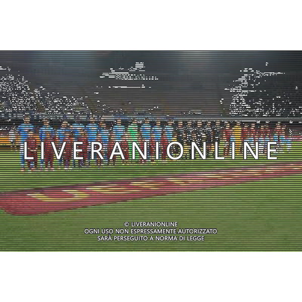 NAPOLI - SPARTA PRAGA UEFA EUROPA LEAGUE 18 SETTEMBRE 2014 NELLA FOTO: LE DUE SQUADRE SCHIERATE NEL PREPARTITA ©MOSCA/Agenzia Aldo Liverani sas