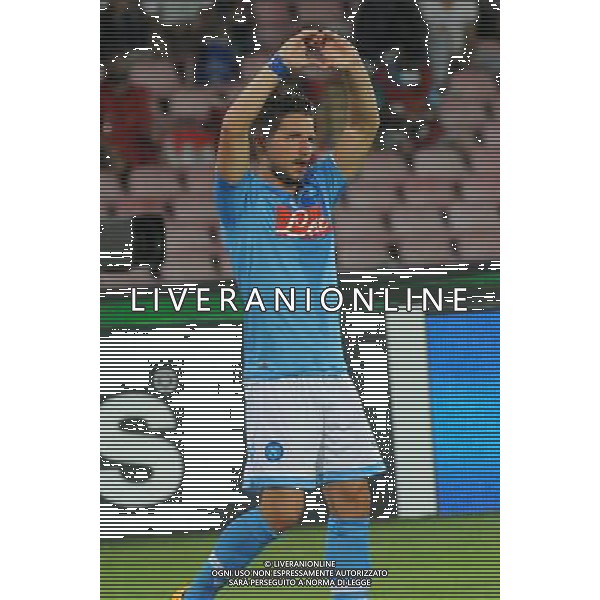 NAPOLI - SPARTA PRAGA UEFA EUROPA LEAGUE 18 SETTEMBRE 2014 NELLA FOTO: ESULTANZA DOPO IL GOL DI MERTENS ©MOSCA/Agenzia Aldo Liverani sas