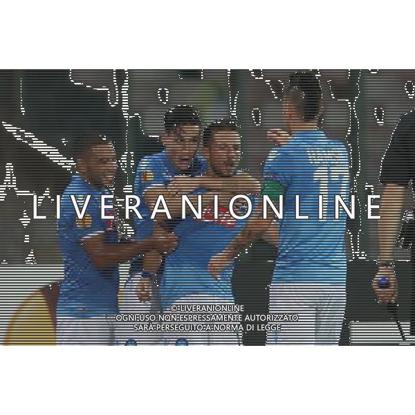 NAPOLI - SPARTA PRAGA UEFA EUROPA LEAGUE 18 SETTEMBRE 2014 NELLA FOTO: ESULTANZA DOPO SECONDO GOL MERTENS ©MOSCA/Agenzia Aldo Liverani sas