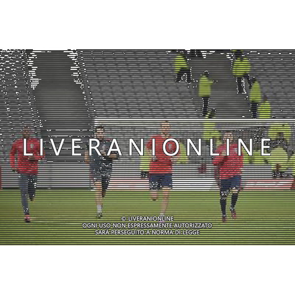 Recuperation Djibril SIDIBE / David ROZEHNAL / Marvin MARTIN - 18.09.2014 - Europa League - Lille / Krasnodar Photo : Fred Porcu / Icon Sport /Agenzia Aldo Liverani sas - ITALY ONLY - EDITORIAL USE ONLY