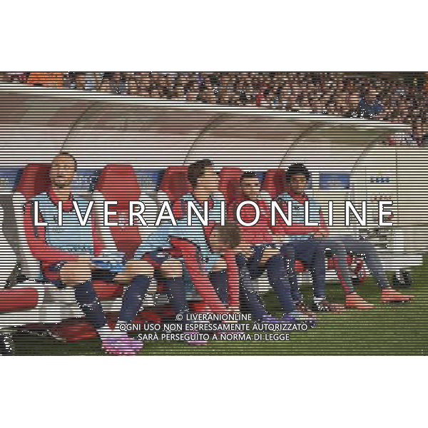 Remplacants Lille - David ROZEHNAL / Jonathan DELAPLACE / Michael FREY / Marvin MARTIN / Ryan MENDES - 18.09.2014 - Europa League - Lille / Krasnodar Photo : Fred Porcu / Icon Sport /Agenzia Aldo Liverani sas - ITALY ONLY - EDITORIAL USE ONLY