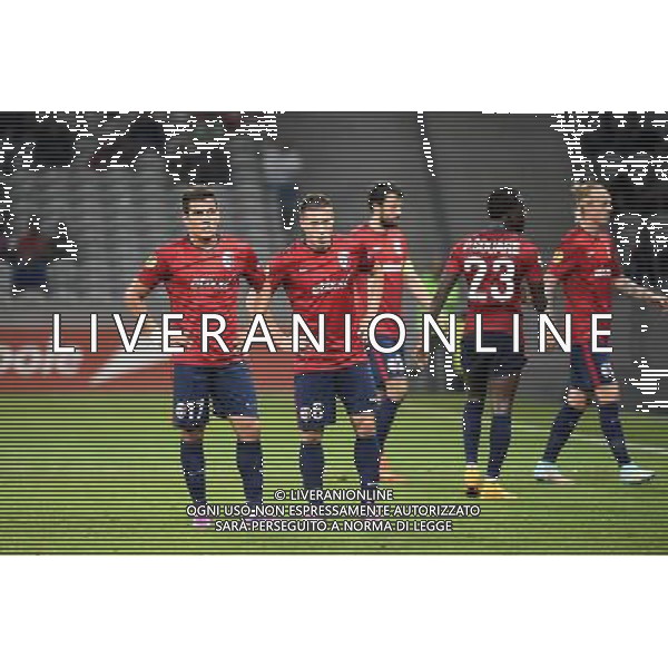 Ronny LOPES / Jonathan DELAPLACE - 18.09.2014 - Europa League - Lille / Krasnodar Photo : Fred Porcu / Icon Sport /Agenzia Aldo Liverani sas - ITALY ONLY - EDITORIAL USE ONLY