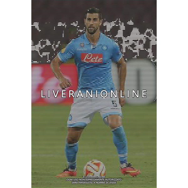 NAPOLI - SPARTA PRAGA UEFA EUROPA LEAGUE 18 SETTEMBRE 2014 NELLA FOTO: MIGUELANGEL BRITOS ©MOSCA/Agenzia Aldo Liverani sas