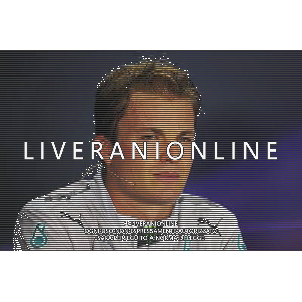 Nico Rosberg (GER) Mercedes AMG F1 in the FIA Press Conference. 20.09.2014. Formula 1 World Championship, Rd 14, Singapore Grand Prix, Singapore, Singapore, Qualifying Day. - www.xpbimages.com, EMail: requests@xpbimages.com - copy of publication required for printed pictures. Every used picture is fee-liable. © Copyright: Price / XPB Images /Agenzia Aldo Liverani sas - ITALY ONLY - EDITORIAL USE ONLY - Gp F1 Singapore - Prove di Qualifica