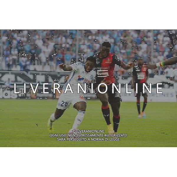 Brice DJA DJEDJE / Paul Georges NTEP - 20.09.2014 - Marseille / Rennes - 6eme journee de Ligue 1 - Photo : Gaston Petrelli / Icon Sport /Agenzia Aldo Liverani sas - ITALY ONLY - EDITORIAL USE ONLY - RUGBY