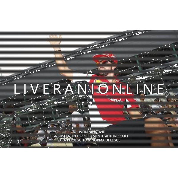 Fernando Alonso (ESP) Ferrari on the drivers parade. 21.09.2014. Formula 1 World Championship, Rd 14, Singapore Grand Prix, Singapore, Singapore, Race Day. AG ALDO LIVERANI SAS ONLY ITALY