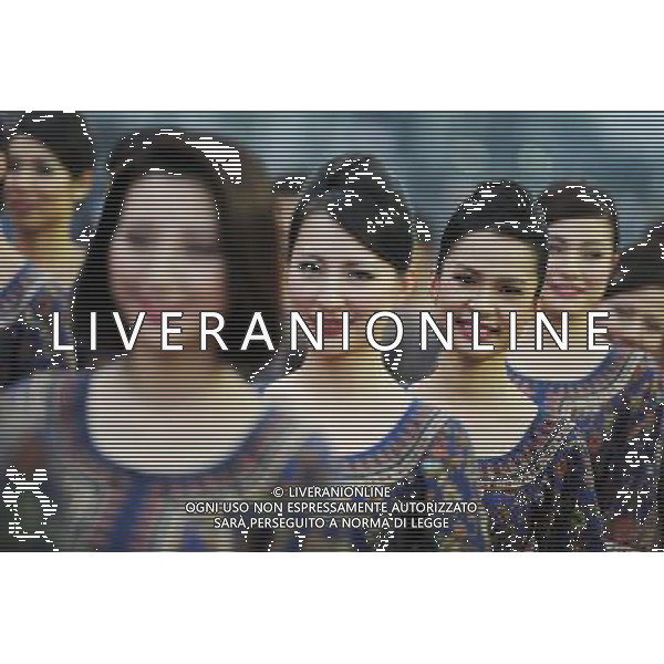 Grid girls on the drivers parade. 21.09.2014. Formula 1 World Championship, Rd 14, Singapore Grand Prix, Singapore, Singapore, Race Day. AG ALDO LIVERANI SAS ONLY ITALY