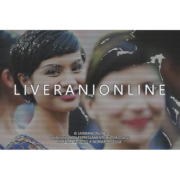 Grid girls on the drivers parade. 21.09.2014. Formula 1 World Championship, Rd 14, Singapore Grand Prix, Singapore, Singapore, Race Day. AG ALDO LIVERANI SAS ONLY ITALY